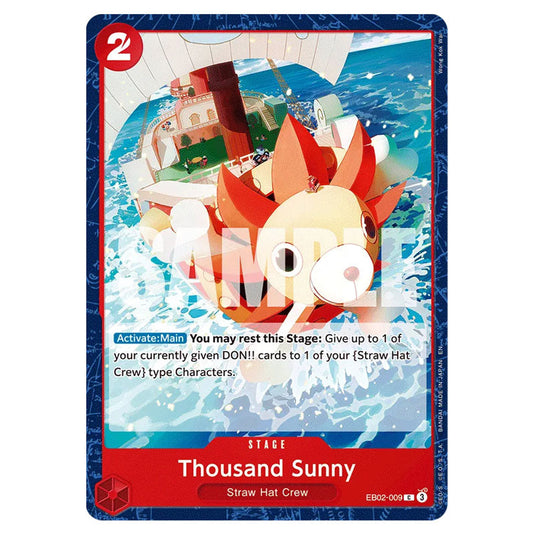 Thousand Sunny EB02-009 card from the One Piece set Anime 25th Collection