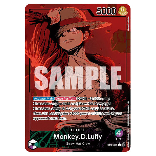 Monkey.D.Luffy EB02-010a card from the One Piece set Anime 25th Collection
