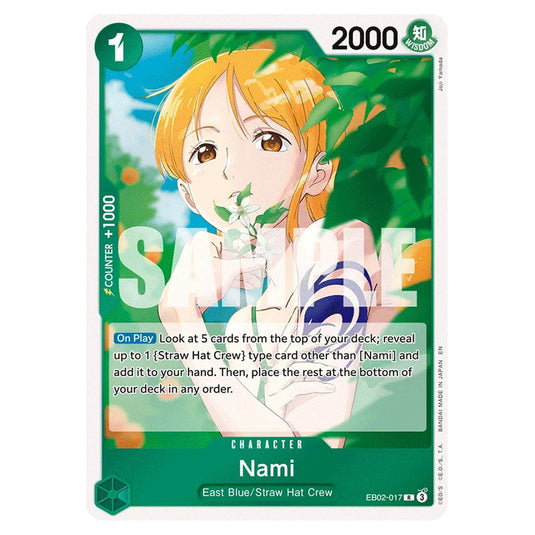 Nami EB02-017 card from the One Piece set Anime 25th Collection