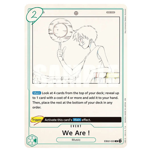 We Are! EB02-020 card from the One Piece set Anime 25th Collection