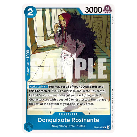 Donquixote Rosinante EB02-025 card from the One Piece set Anime 25th Collection