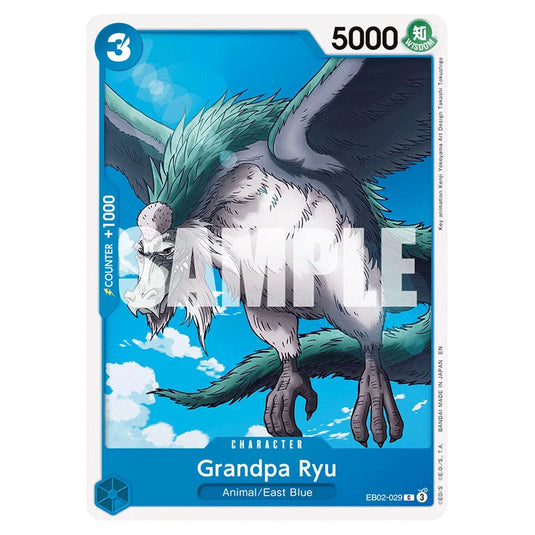 Grandpa Ryu EB02-029 card from the One Piece set Anime 25th Collection