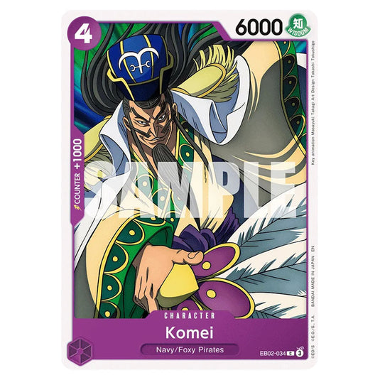Komei EB02-034 card from the One Piece set Anime 25th Collection