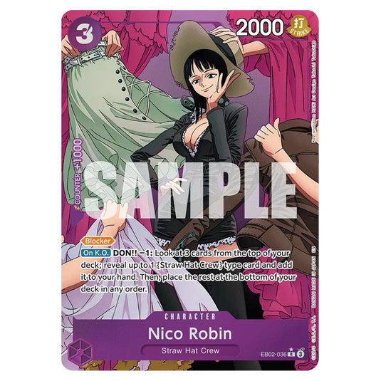 Nico Robin EB02-036a card from the One Piece set Anime 25th Collection