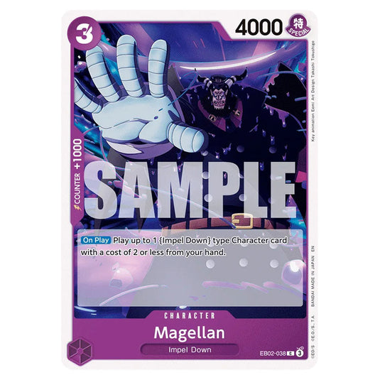Magellan EB02-038 card from the One Piece set Anime 25th Collection