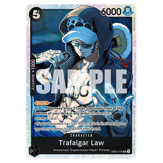 Trafalgar Law EB02-045 card from the One Piece set Anime 25th Collection