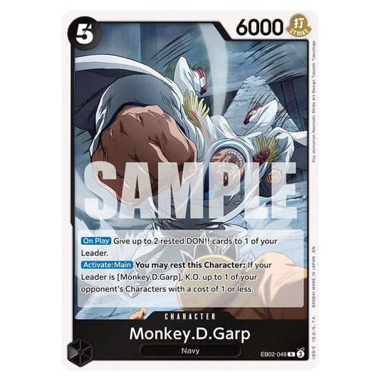 Monkey.D.Garp EB02-049 card from the One Piece set Anime 25th Collection