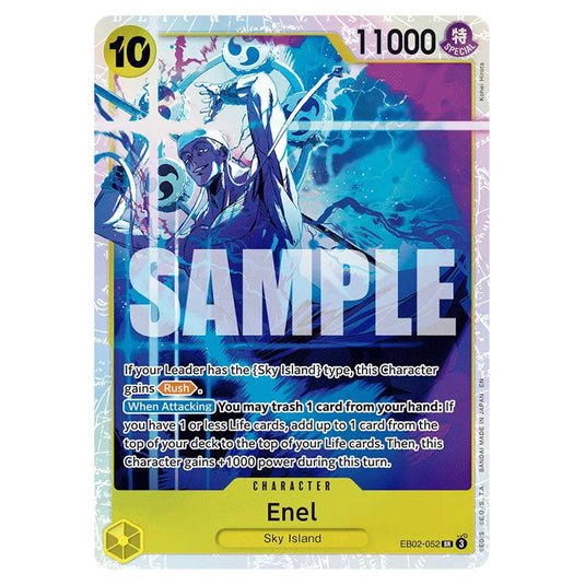 Enel EB02-052 card from the One Piece set Anime 25th Collection