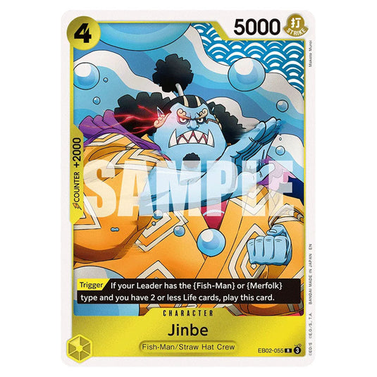Jinbe EB02-055 card from the One Piece set Anime 25th Collection