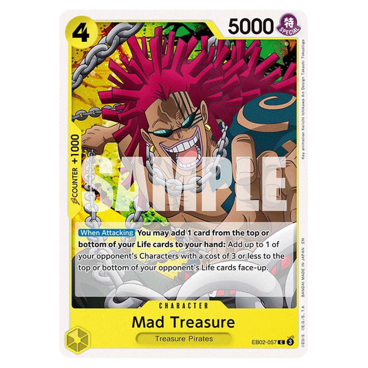 Mad Treasure EB02-057 card from the One Piece set Anime 25th Collection
