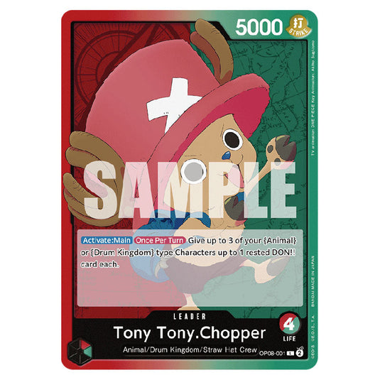 Tony Tony.Chopper OP08-001 card from the One Piece set Two Legends