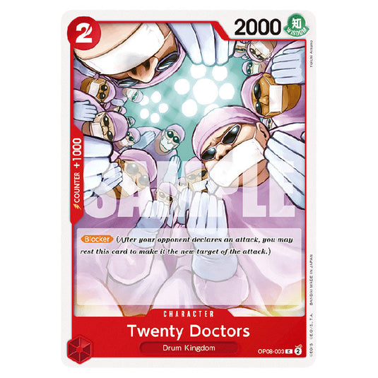 Twenty Doctors OP08-003 card from the One Piece set Two Legends