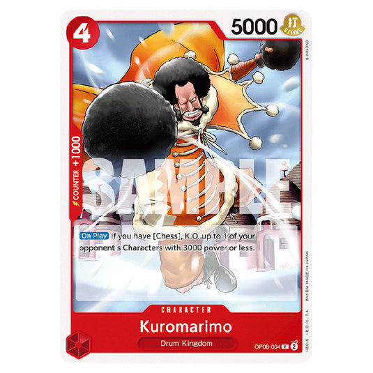 Kuromarimo OP08-004 card from the One Piece set Two Legends