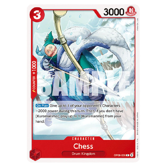 Chess OP08-005 card from the One Piece set Two Legends