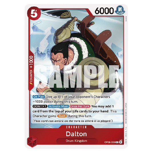 Dalton OP08-008 card from the One Piece set Two Legends