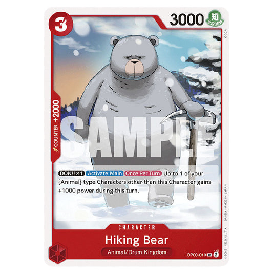 Hiking Bear OP08-010 card from the One Piece set Two Legends