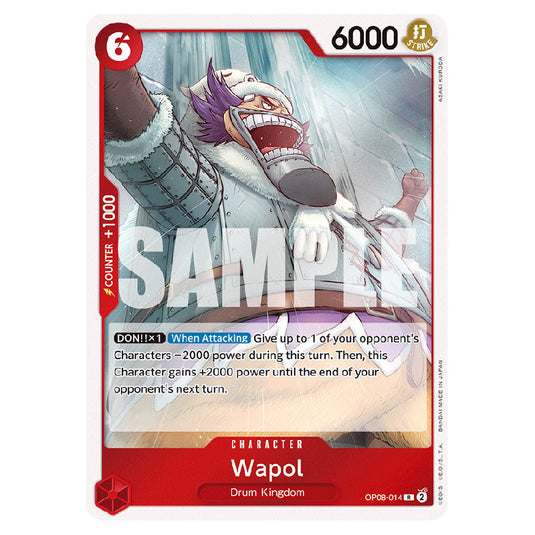 Wapol OP08-014 card from the One Piece set Two Legends