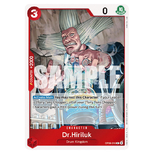 Dr.Hiriluk OP08-016 card from the One Piece set Two Legends