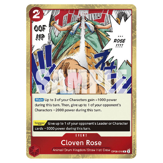 Cloven Rose OP08-018 card from the One Piece set Two Legends