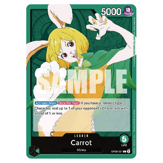 Carrot OP08-021 card from the One Piece set Two Legends