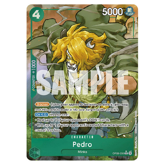 Pedro OP08-030A card from the One Piece set Two Legends