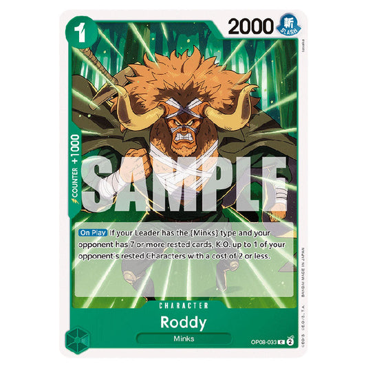 Roddy OP08-033 card from the One Piece set Two Legends