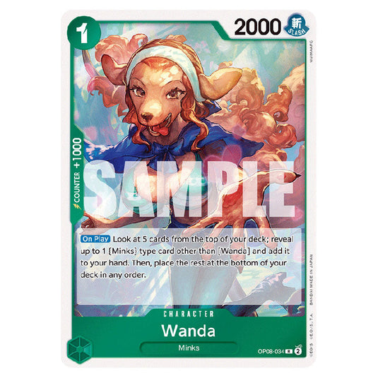 Wanda OP08-034 card from the One Piece set Two Legends