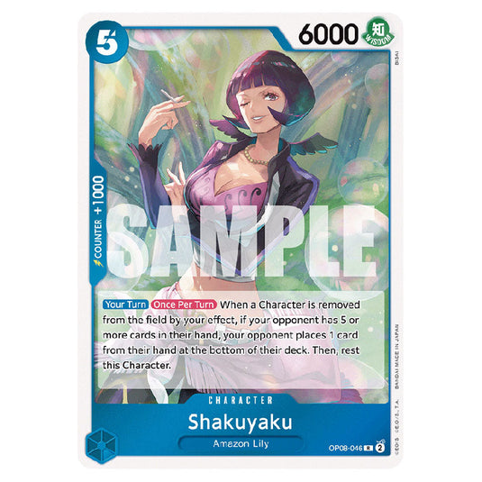 Shakuyaku OP08-046 card from the One Piece set Two Legends