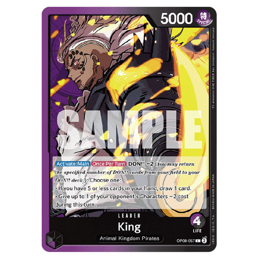 King OP08-057 card from the One Piece set Two Legends