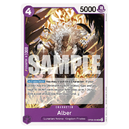 Alber OP08-059 card from the One Piece set Two Legends