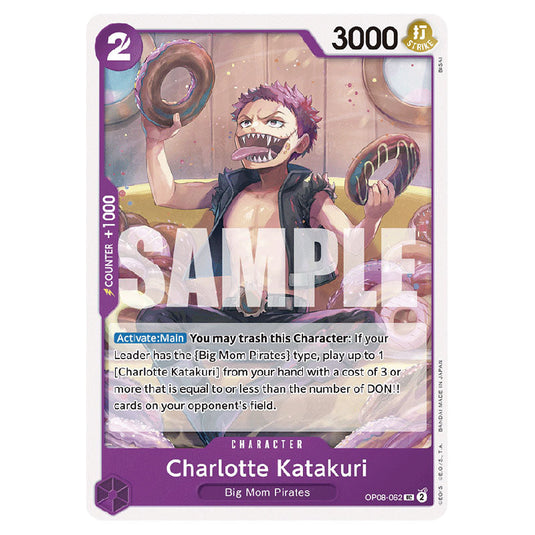 Charlotte Katakuri OP08-062 card from the One Piece set Two Legends