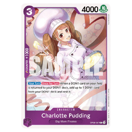 Charlotte Pudding OP08-067 card from the One Piece set Two Legends