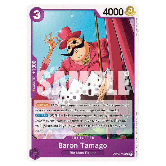 Baron Tamago OP08-070 card from the One Piece set Two Legends