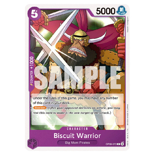 Biscuit Warrior OP08-072 card from the One Piece set Two Legends