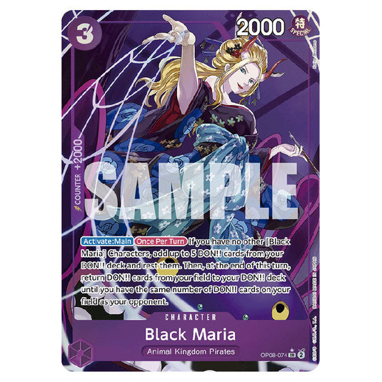 Black Maria OP08-074A card from the One Piece set Two Legends