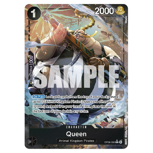 Queen OP08-080A card from the One Piece set Two Legends