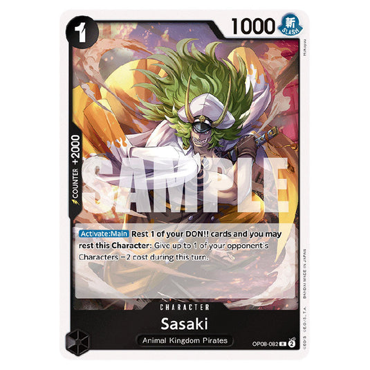 one piece two legends rare cards One Piece - Two Legends - Sasaki (Rare)