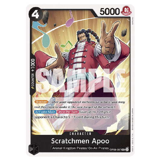 Scratchmen Apoo OP08-087 card from the One Piece set Two Legends