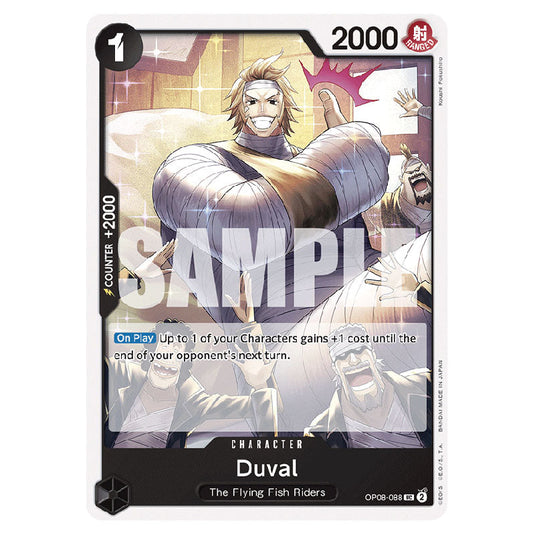 Duval OP08-088 card from the One Piece set Two Legends