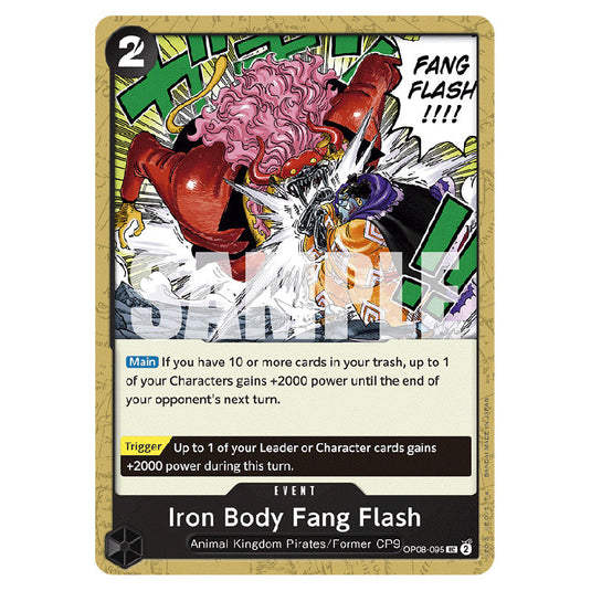 Iron Body Fang Flash OP08-095 card from the One Piece set Two Legends