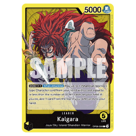 Kalgara OP08-098 card from the One Piece set Two Legends