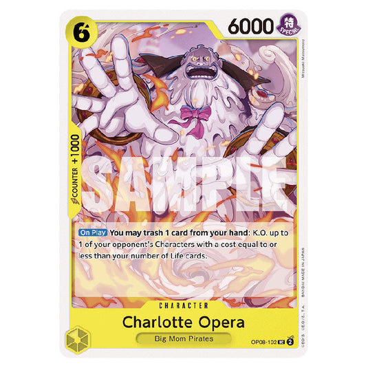 Charlotte Opera OP08-102 card from the One Piece set Two Legends