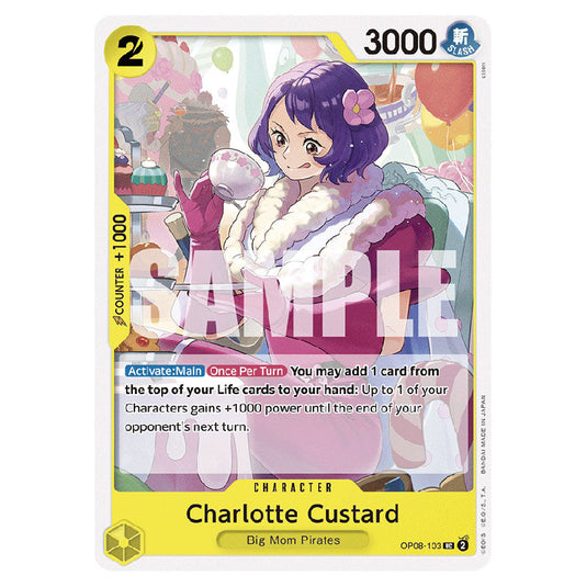 Charlotte Custard OP08-103 card from the One Piece set Two Legends