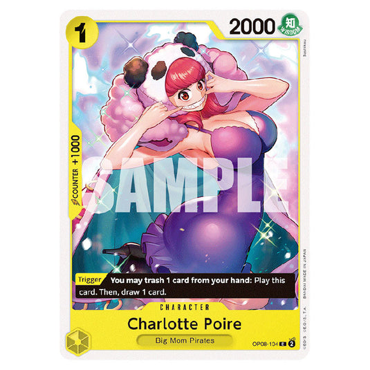 Charlotte Poire OP08-104 card from the One Piece set Two Legends