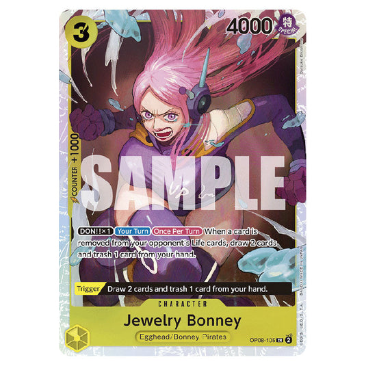 Jewelry Bonney OP08-105 card from the One Piece set Two Legends