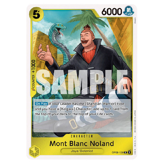 Mont Blanc Noland OP08-109 card from the One Piece set Two Legends