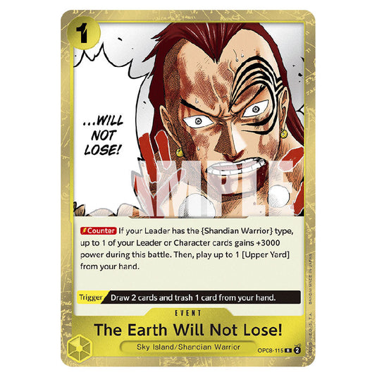 The Earth Will Not Lose! OP08-115 card from the One Piece set Two Legends