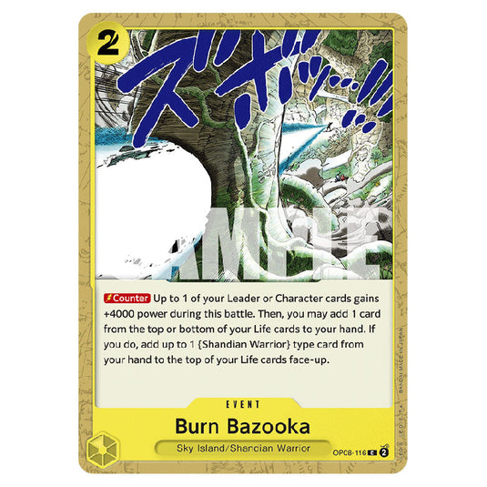 Burn Bazooka OP08-116 card from the One Piece set Two Legends