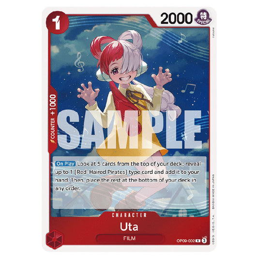 Uta OP09-002 card from the One Piece set Emperors In The New World