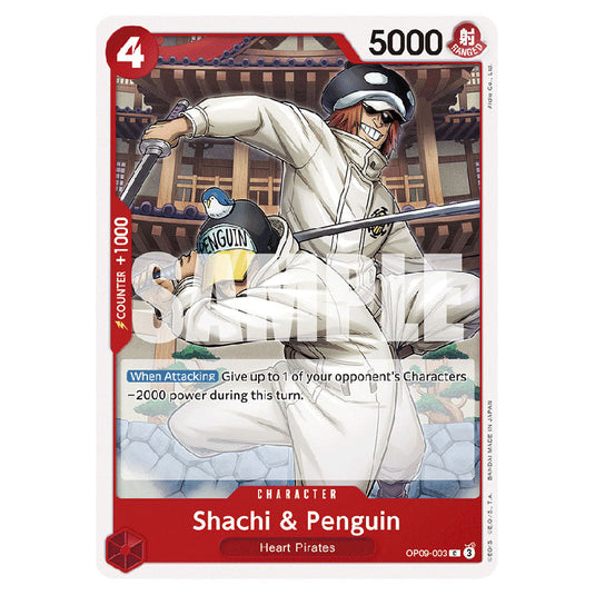 Shachi & Penguin OP09-003 card from the One Piece set Emperors In The New World